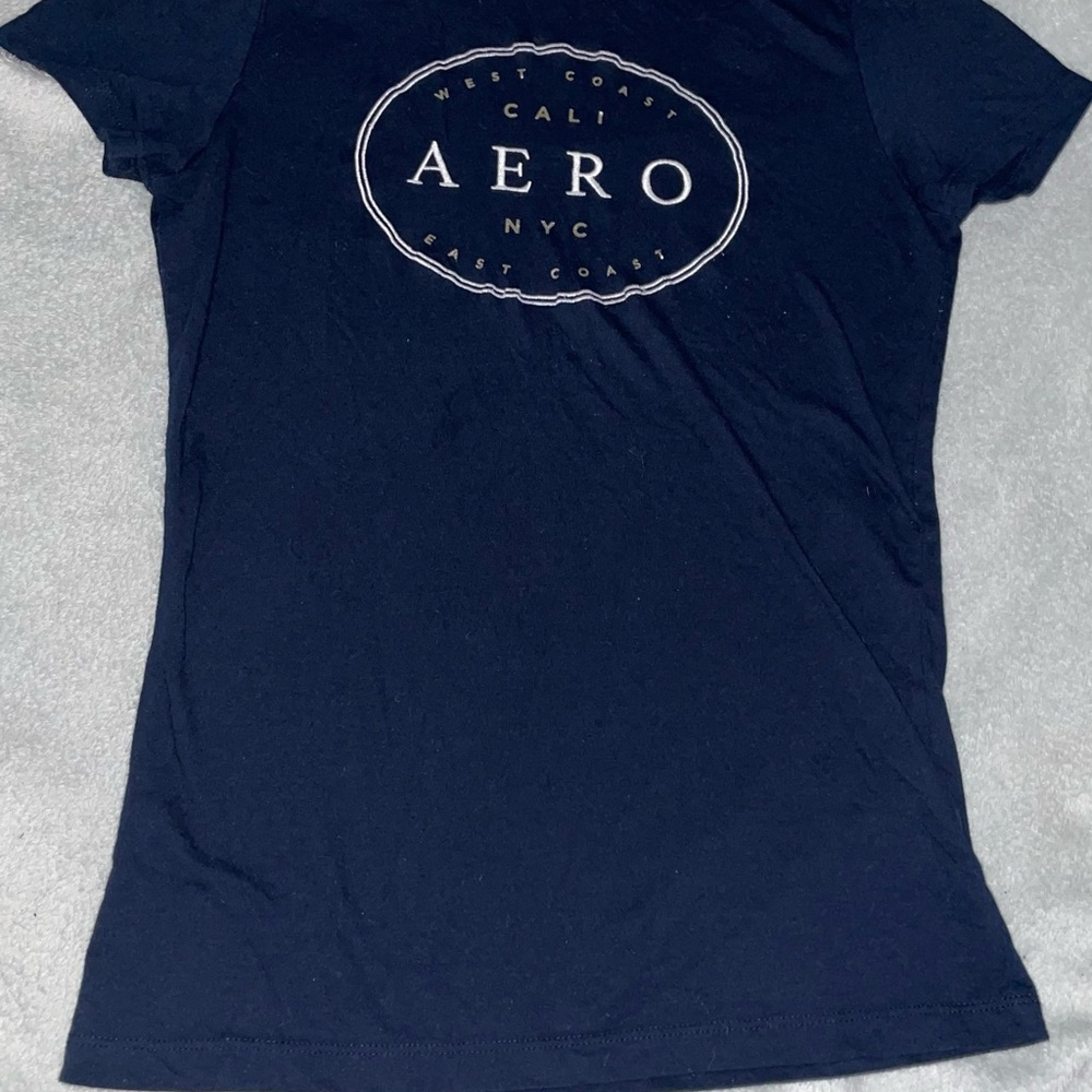 Aéropostale Navy Blue Fitted T-Shirt Short Sleeve